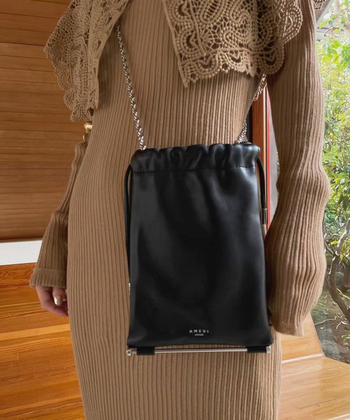 Ameri（アメリ）の「UNDERBAR CHAIN BAG（ショルダーバッグ・レディース・ブラック/グリーン/イエロー/シルバー・FREE）」の8枚目の写真