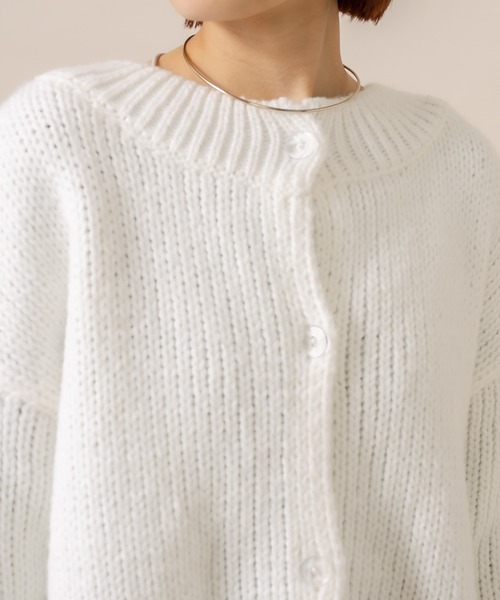 mline（エムライン）の「[mline] WEB限定 クルーロングカーディガン（カーディガン/ボレロ・レディース・ブラック/オフホワイト/ピンク・FREE）」の19枚目の写真