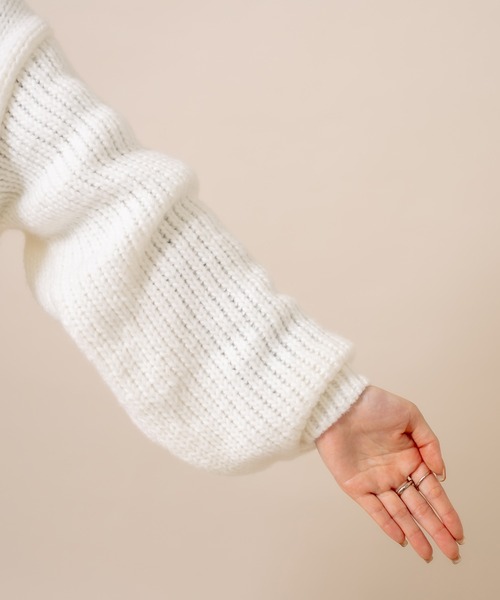 mline（エムライン）の「[mline] WEB限定 クルーロングカーディガン（カーディガン/ボレロ・レディース・ブラック/オフホワイト/ピンク・FREE）」の20枚目の写真