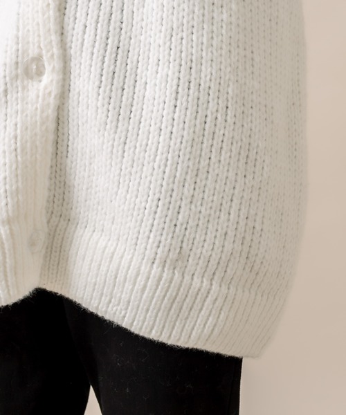 mline（エムライン）の「[mline] WEB限定 クルーロングカーディガン（カーディガン/ボレロ・レディース・ブラック/オフホワイト/ピンク・FREE）」の21枚目の写真