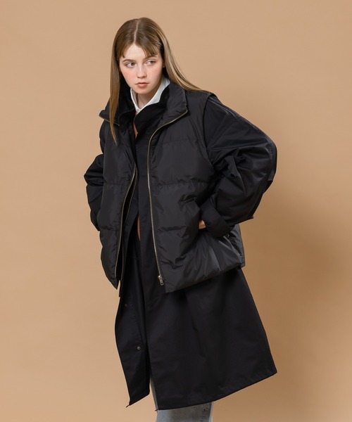 MUHET（ミュエータ）の「【中綿ベストセット】ミリタリーモッズコート（ミリタリージャケット・レディース・ブラック/カーキ・SMALL/MEDIUM/X-LARGE）」の21枚目の写真