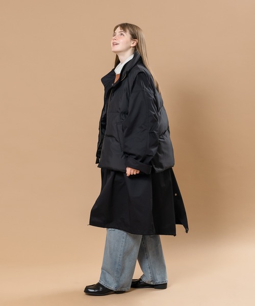 MUHET（ミュエータ）の「【中綿ベストセット】ミリタリーモッズコート（ミリタリージャケット・レディース・ブラック/カーキ・SMALL/MEDIUM/X-LARGE）」の10枚目の写真