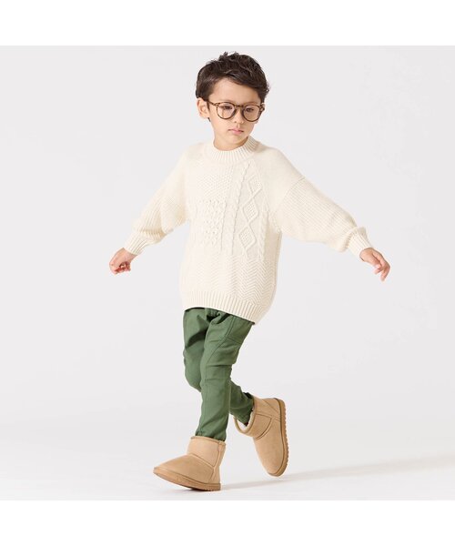 BREEZE（ブリーズ）の「あったかもっとストレッチタイトパンツ_裏起毛ハイパーストレッチ（その他パンツ・キッズ・ブラック/ブラウン/ダークグリーン/インディゴブルー/レインボー/ベージュ/キャメル・110/130/140/150/90/100/120）」の9枚目の写真