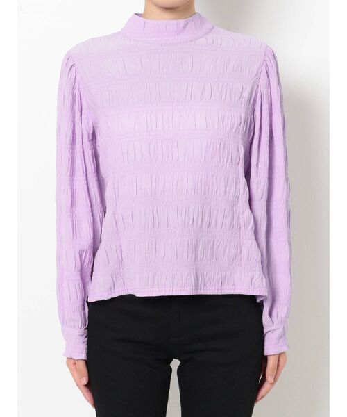 EMODA（エモダ）の「ハイネックパフスリーブブラウス（シャツ/ブラウス・レディース・ホワイト/ブラック/パープル・FREE）」の13枚目の写真