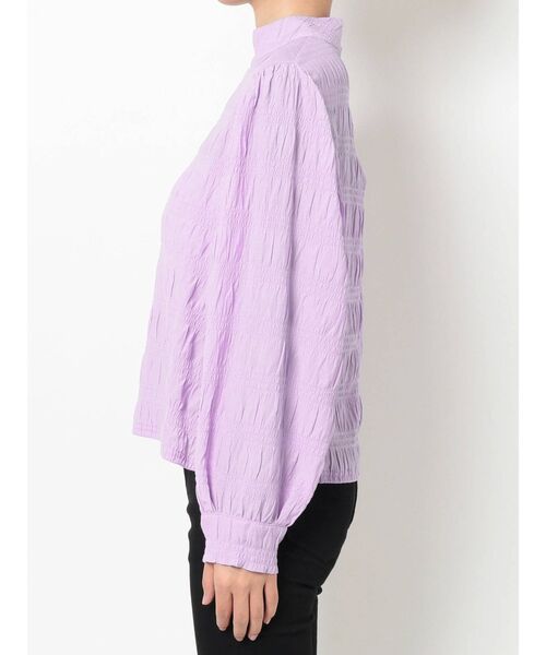 EMODA（エモダ）の「ハイネックパフスリーブブラウス（シャツ/ブラウス・レディース・ホワイト/ブラック/パープル・FREE）」の14枚目の写真