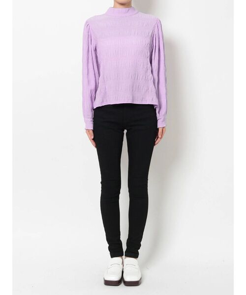 EMODA（エモダ）の「ハイネックパフスリーブブラウス（シャツ/ブラウス・レディース・ホワイト/ブラック/パープル・FREE）」の19枚目の写真