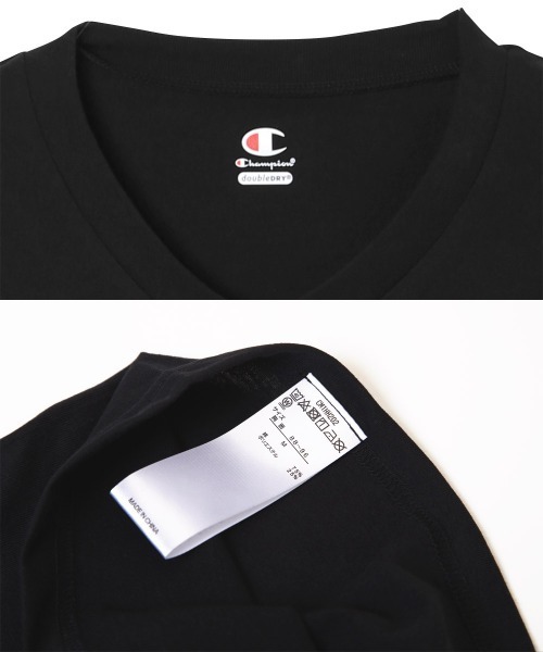 Champion(チャンピオン)の「Champion チャンピオン Vネック 半袖 Tシャツ メンズ 無地 ワンポイント ロゴ(Tシャツ/カットソー・メンズ・ホワイト/ブラック/ネイビー・MEDIUM/LARGE/X-LARGE)」の4枚目の写真