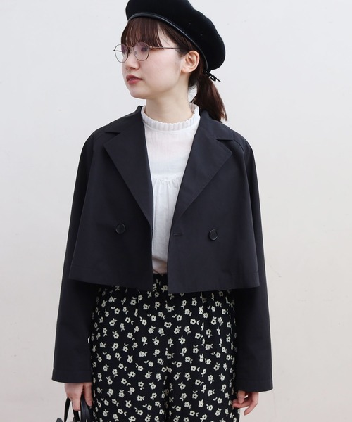 fig Ｌondon（フィグロンドン）の「short trench　CO（トレンチコート・レディース・ブラック/ベージュ・FREE）」の19枚目の写真