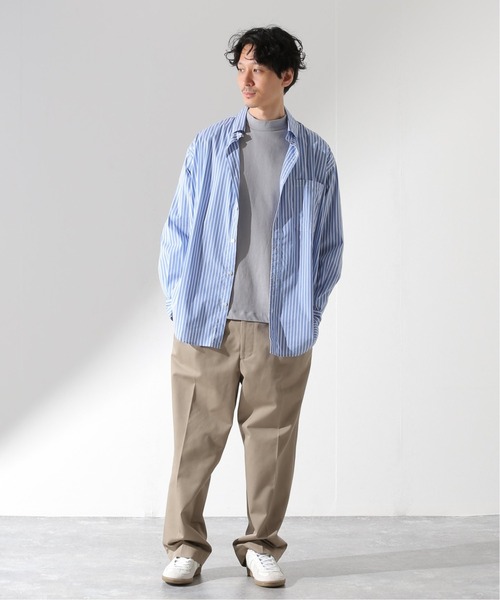 JOURNAL STANDARD relume（ジャーナルスタンダード　レリューム）の「モックネック Tシャツ（Tシャツ/カットソー・メンズ・ホワイト/チャコールグレー/ベージュ系その他・MEDIUM/LARGE）」の6枚目の写真