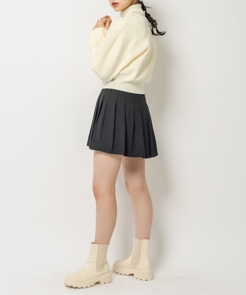 OLIVE des OLIVE（オリーブデオリーブ）の「リングドット釦クルーカーディガン（カーディガン/ボレロ・レディース・ブラック/ネイビー/ピンク/オフホワイト・FREE）」の6枚目の写真