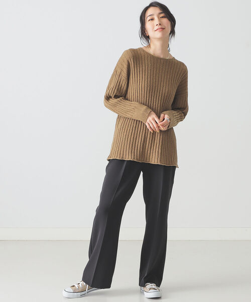 BEAMS LIGHTS(ビームスライツ)の「BEAMS LIGHTS / 二重織 セミフレア パンツ(その他パンツ・レディース・ブラック/ブラウン系その他2・36/38)」の10枚目の写真