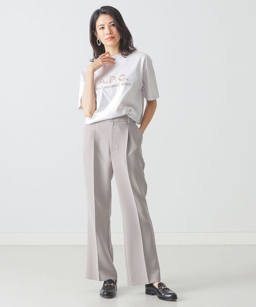 BEAMS LIGHTS(ビームスライツ)の「BEAMS LIGHTS / 二重織 セミフレア パンツ(その他パンツ・レディース・ブラック/ブラウン系その他2・36/38)」の12枚目の写真