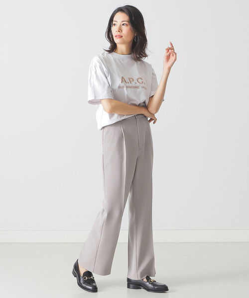 BEAMS LIGHTS(ビームスライツ)の「BEAMS LIGHTS / 二重織 セミフレア パンツ(その他パンツ・レディース・ブラック/ブラウン系その他2・36/38)」の13枚目の写真