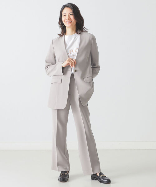 BEAMS LIGHTS(ビームスライツ)の「BEAMS LIGHTS / 二重織 セミフレア パンツ(その他パンツ・レディース・ブラック/ブラウン系その他2・36/38)」の14枚目の写真
