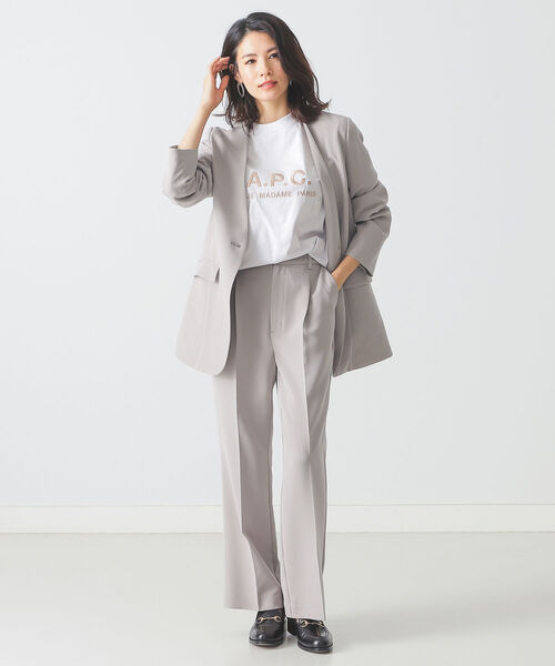 BEAMS LIGHTS(ビームスライツ)の「BEAMS LIGHTS / 二重織 セミフレア パンツ(その他パンツ・レディース・ブラック/ブラウン系その他2・36/38)」の16枚目の写真