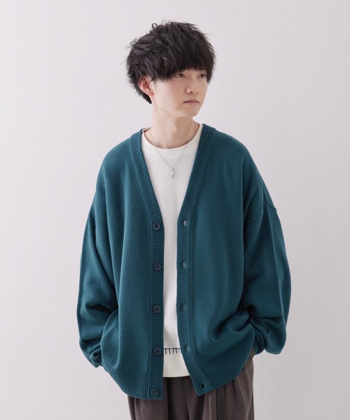 JUNRED（ジュンレッド）の「【こめ×JUNRed】ボリュームスリーブニットカーディガン（カーディガン/ボレロ・メンズ・オフホワイト/チャコールグレー/グリーン・S/M/L）」の19枚目の写真