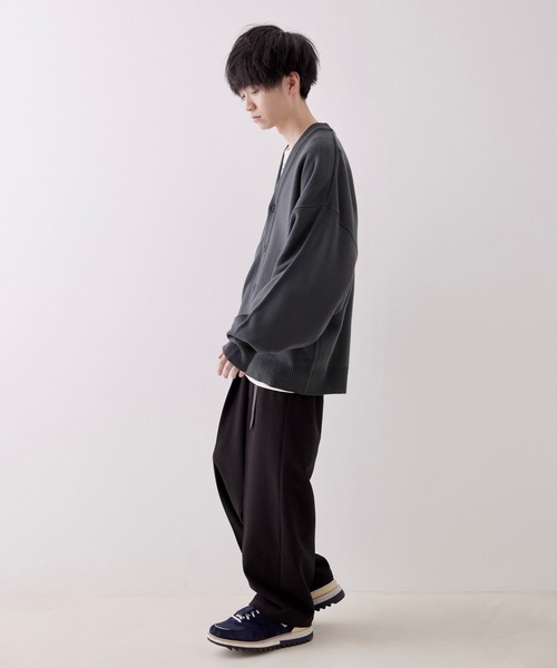 JUNRED（ジュンレッド）の「【こめ×JUNRed】ボリュームスリーブニットカーディガン（カーディガン/ボレロ・メンズ・オフホワイト/チャコールグレー/グリーン・S/M/L）」の15枚目の写真