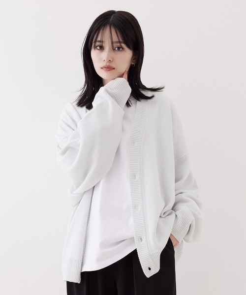 JUNRED（ジュンレッド）の「【こめ×JUNRed】ボリュームスリーブニットカーディガン（カーディガン/ボレロ・メンズ・オフホワイト/チャコールグレー/グリーン・S/M/L）」の21枚目の写真