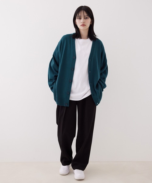 JUNRED（ジュンレッド）の「【こめ×JUNRed】ボリュームスリーブニットカーディガン（カーディガン/ボレロ・メンズ・オフホワイト/チャコールグレー/グリーン・S/M/L）」の22枚目の写真