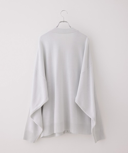 JUNRED（ジュンレッド）の「【こめ×JUNRed】ボリュームスリーブニットカーディガン（カーディガン/ボレロ・メンズ・オフホワイト/チャコールグレー/グリーン・S/M/L）」の12枚目の写真