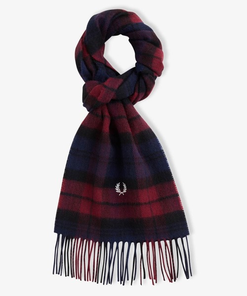 FRED PERRY（フレッドペリー）の「Tartan Scarf（ストール/ショール・メンズ・ネイビー/グレー・ONE SIZE）」の2枚目の写真