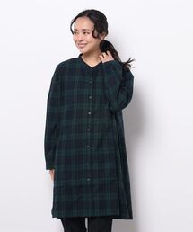 Samansa Mos2 | 柄アソートバンドカラーチュニック(シャツ/ブラウス)