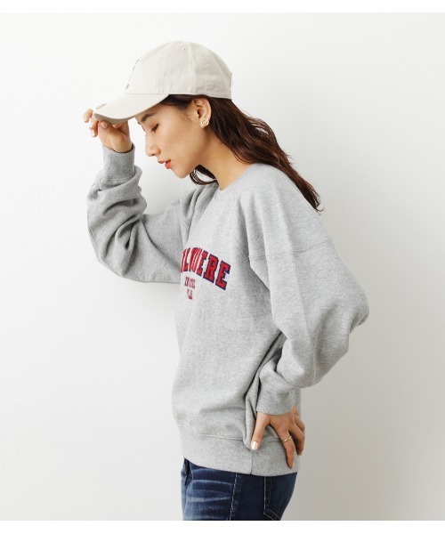 RODEO CROWNS WIDE BOWL（ロデオクラウンズワイドボウル）の「【WEB限定】サガラカレッジスウェットWL（スウェット・レディース・杢グレー/ライトブラック/ベージュ・FREE）」の9枚目の写真