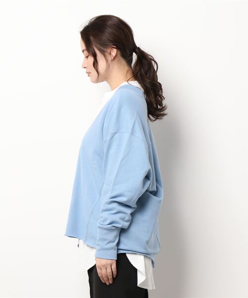 cepo（セポ）の「【SET ITEM】Vネック＋ワッフルロンT　アンサンブル（スウェット・レディース・パープル/サックスブルー/イエロー・M）」の21枚目の写真