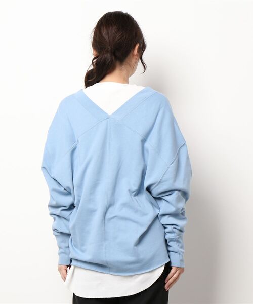 cepo（セポ）の「【SET ITEM】Vネック＋ワッフルロンT　アンサンブル（スウェット・レディース・パープル/サックスブルー/イエロー・M）」の22枚目の写真