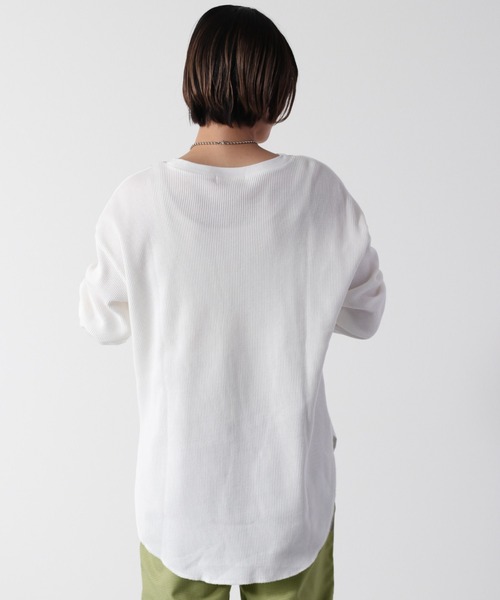 cepo（セポ）の「【SET ITEM】Vネック＋ワッフルロンT　アンサンブル（スウェット・レディース・パープル/サックスブルー/イエロー・M）」の10枚目の写真