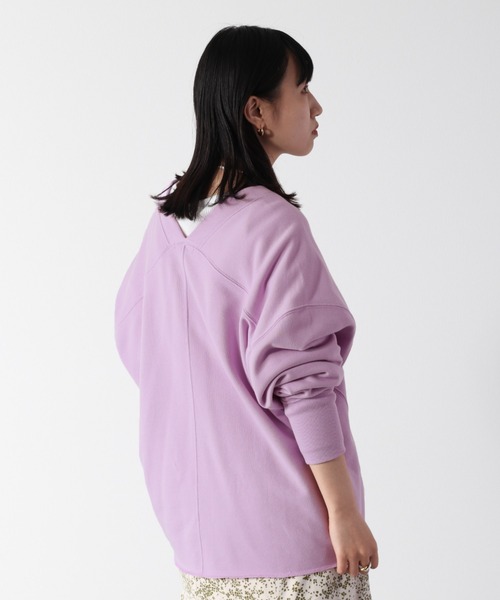 cepo（セポ）の「【SET ITEM】Vネック＋ワッフルロンT　アンサンブル（スウェット・レディース・パープル/サックスブルー/イエロー・M）」の17枚目の写真