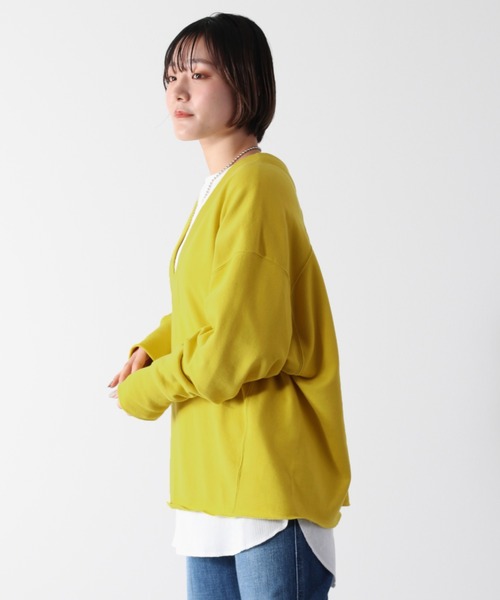 cepo（セポ）の「【SET ITEM】Vネック＋ワッフルロンT　アンサンブル（スウェット・レディース・パープル/サックスブルー/イエロー・M）」の18枚目の写真