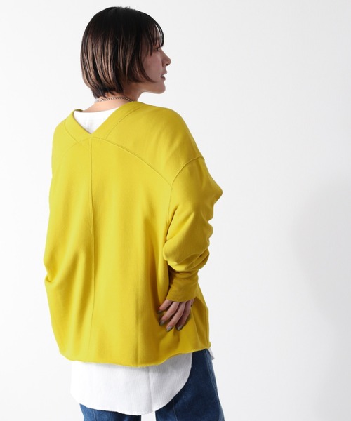 cepo（セポ）の「【SET ITEM】Vネック＋ワッフルロンT　アンサンブル（スウェット・レディース・パープル/サックスブルー/イエロー・M）」の19枚目の写真