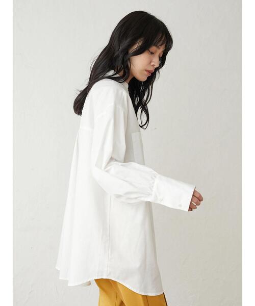 ELENCARE DUE（エレンカーレデュエ）の「・ELENCARE DUE バンドカラーシャツチュニック＊（シャツ/ブラウス・レディース・オフホワイト・FREE）」の6枚目の写真