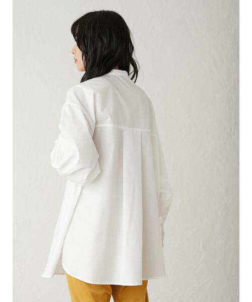 ELENCARE DUE（エレンカーレデュエ）の「・ELENCARE DUE バンドカラーシャツチュニック＊（シャツ/ブラウス・レディース・オフホワイト・FREE）」の7枚目の写真