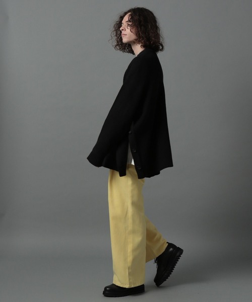 HARE（ハレ）の「サイドボタンMEGAニット(HARE)（ニット/セーター・メンズ・ブラック/オフホワイト/レッド・FREE）」の11枚目の写真