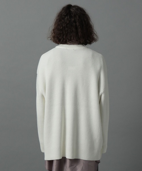 HARE（ハレ）の「サイドボタンMEGAニット(HARE)（ニット/セーター・メンズ・ブラック/オフホワイト/レッド・FREE）」の19枚目の写真