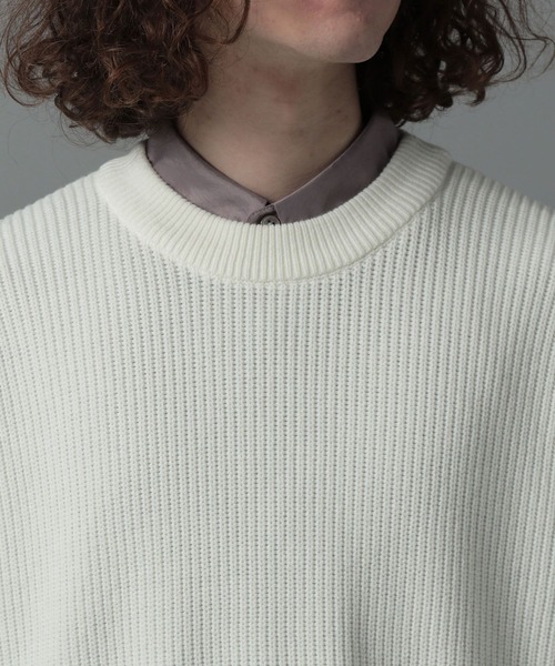 HARE（ハレ）の「サイドボタンMEGAニット(HARE)（ニット/セーター・メンズ・ブラック/オフホワイト/レッド・FREE）」の20枚目の写真
