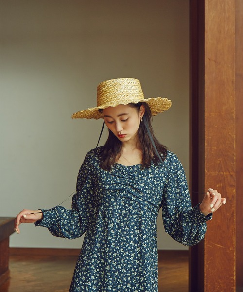 N.(N. Natural Beauty Basic)(エヌエヌナチュラルビューティーベーシック)の「◆スクエアネック小花マキシワンピース(ワンピース・レディース・ネイビー/オフホワイト/グリーン・MEDIUM)」の21枚目の写真