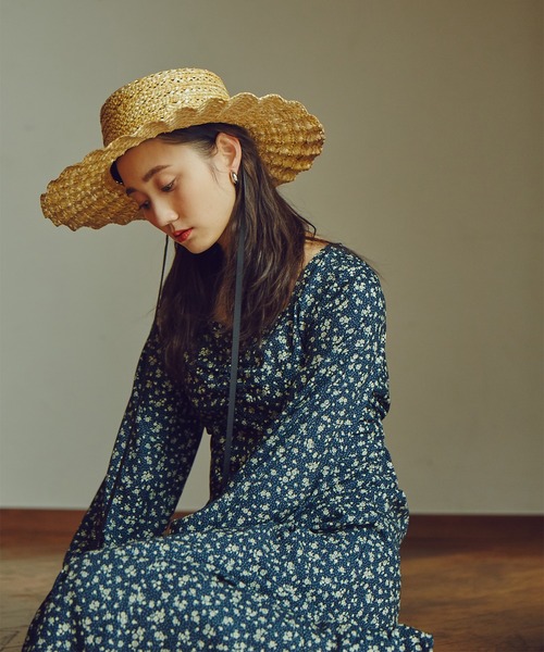 N.(N. Natural Beauty Basic)(エヌエヌナチュラルビューティーベーシック)の「◆スクエアネック小花マキシワンピース(ワンピース・レディース・ネイビー/オフホワイト/グリーン・MEDIUM)」の18枚目の写真