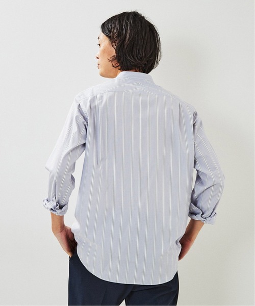 EDIFICE（エディフィス）の「ランダムストライプ バンドカラー シャツ（シャツ/ブラウス・メンズ・グリーン/ブルー・MEDIUM/LARGE/SMALL/X-LARGE）」の7枚目の写真