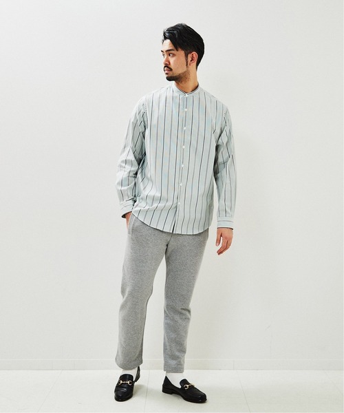 EDIFICE（エディフィス）の「ランダムストライプ バンドカラー シャツ（シャツ/ブラウス・メンズ・グリーン/ブルー・MEDIUM/LARGE/SMALL/X-LARGE）」の9枚目の写真