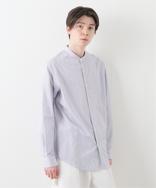 EDIFICE（エディフィス）の「ランダムストライプ バンドカラー シャツ（シャツ/ブラウス・メンズ・グリーン/ブルー・MEDIUM/LARGE/SMALL/X-LARGE）」の14枚目の写真