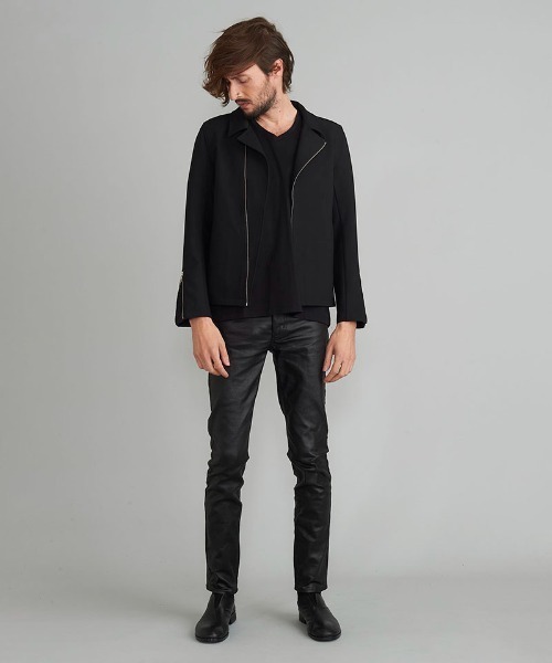 NO ID.(ノーアイディ)の「mj8461- セミダブルライダースJKT(ライダースジャケット・メンズ・サックスブルー/ブラック/ホワイト/ベージュ・1/2)」の18枚目の写真