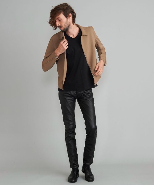 NO ID.(ノーアイディ)の「mj8461- セミダブルライダースJKT(ライダースジャケット・メンズ・サックスブルー/ブラック/ホワイト/ベージュ・1/2)」の20枚目の写真