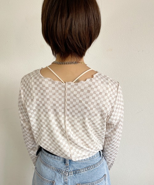 nemne store（ネンネストア）の「2wayシアーメロートップス（Tシャツ/カットソー・レディース・ホワイト系その他/ブラック系その他/ベージュ系その他/オレンジ系その他・フリー）」の17枚目の写真