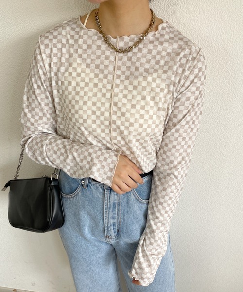 nemne store（ネンネストア）の「2wayシアーメロートップス（Tシャツ/カットソー・レディース・ホワイト系その他/ブラック系その他/ベージュ系その他/オレンジ系その他・フリー）」の19枚目の写真