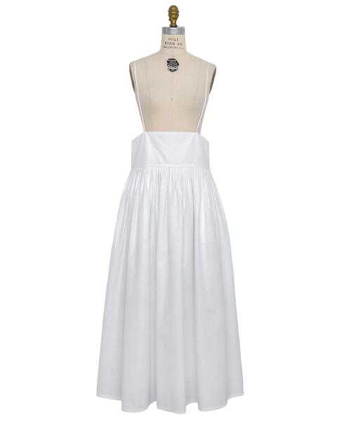 Drawer（ドゥロワー）の「＜Drawer（ドゥロワー）＞ コットンタックサロペットスカート（WHITE）（スカート・レディース・ホワイト・36/38）」の6枚目の写真