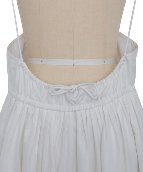 Drawer（ドゥロワー）の「＜Drawer（ドゥロワー）＞ コットンタックサロペットスカート（WHITE）（スカート・レディース・ホワイト・36/38）」の8枚目の写真