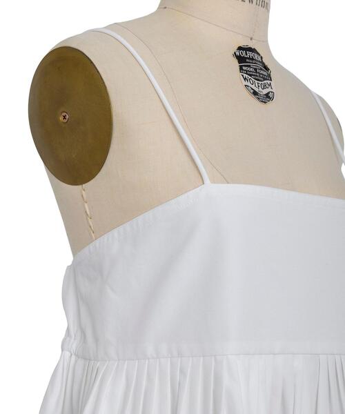 Drawer（ドゥロワー）の「＜Drawer（ドゥロワー）＞ コットンタックサロペットスカート（WHITE）（スカート・レディース・ホワイト・36/38）」の9枚目の写真